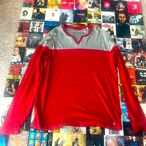 Guess Shirt Men Red Long Sleeve Size XL